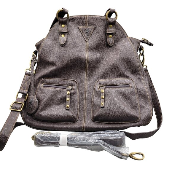 Browning Handbags - Browning Harper Conceal Carry Shoulder Bag Pebble Faux Leather Brown CCW